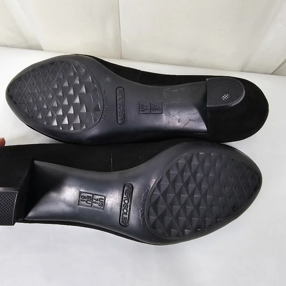 Aerosoles Shore Thing Black Suede Pumps Round Toe Size 7.5 - Picture 9 of 10